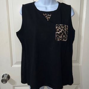 Black & Leopard print tank